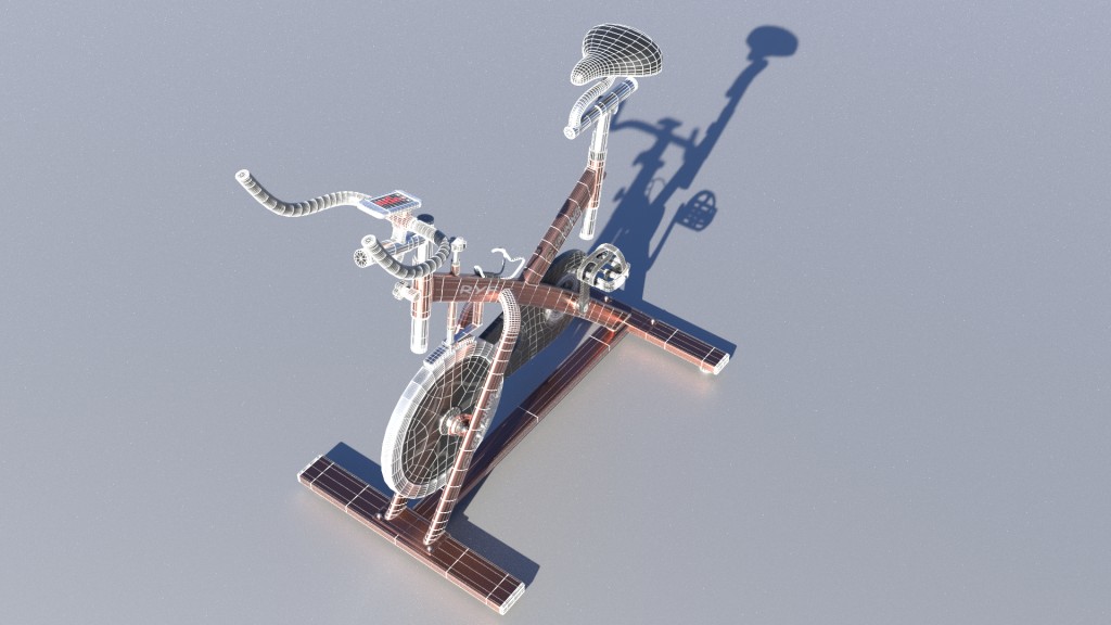 Stationary Spinning Bike 3D Model preview image 7